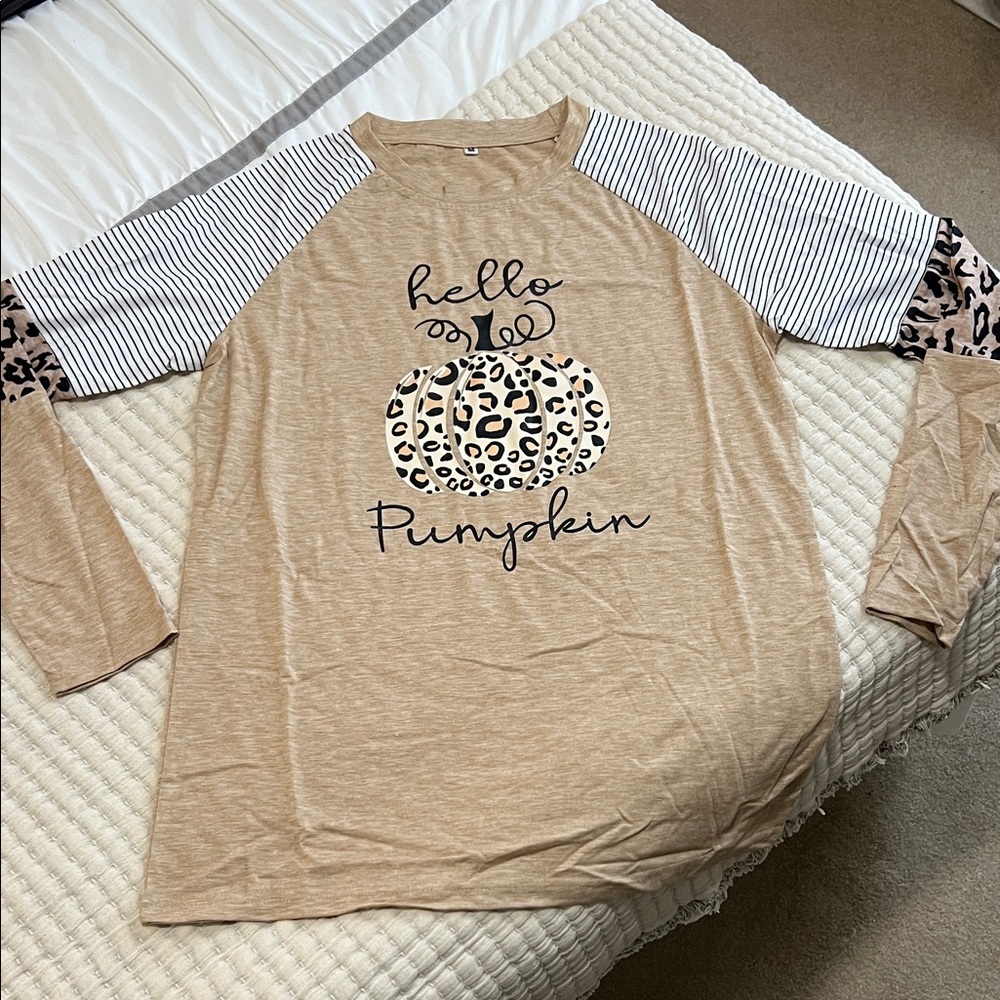 Hello Pumpkin Women’s Tan Shirt